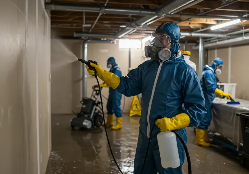 Basement Sanitization and Antimicrobial Treatment process in Makaha Valley, HI